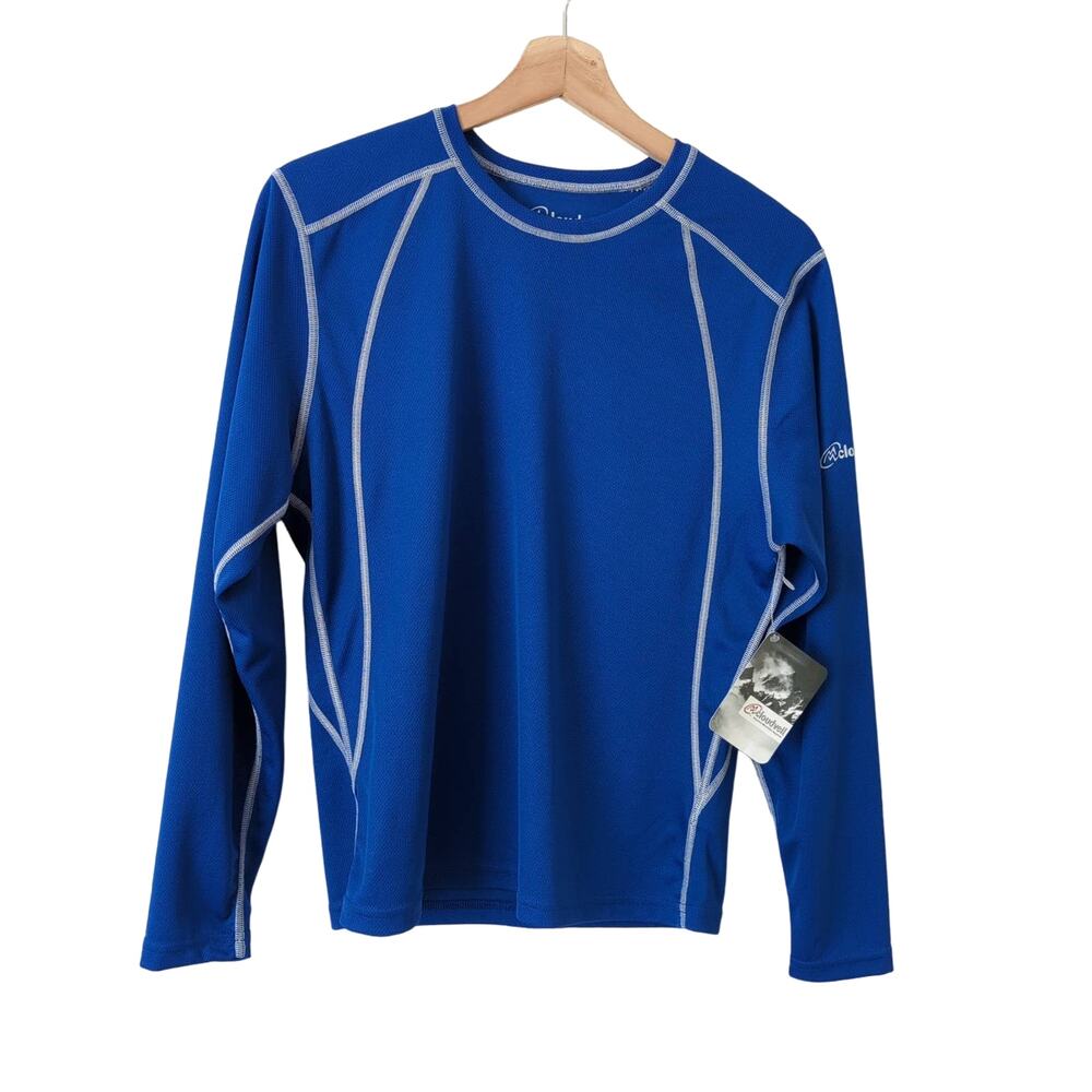 Cloudveil Women's Lightweight‎ Long Sleeve Base Layer Medium Blue Shirt Skiing